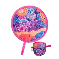 Women's Love Story  Recycled Twist Folding Fan - Koh Living Aboriginal Art