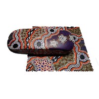 Hogarth Aboriginal Art Hardcover Glasses Case/Lens Cloth - Brolga Dreaming