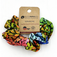 Better World Arts Aboriginal Cotton Hair Scrunchie - Bushfire Dreaming