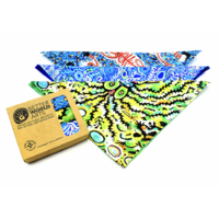 Better World Aboriginal Art Boxed Set (3) Handkerchiefs - Ngarrindjeri Country 