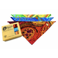 Better World Aboriginal Art Boxed Set (3) Handkerchiefs - Two Sisters
