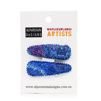 Warlukurlangu Aboriginal Art Hairclips (2 Pack) - Seven Sisters Dreaming