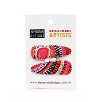 Warlukurlangu Aboriginal Art Hairclips (2 Pack) - Two Dogs Dreaming
