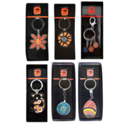 Jijaka Aboriginal Art Boxed Metal Keyrings - 200 ++ Assorted Designs