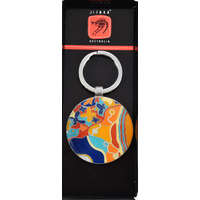 Jijaka Aboriginal Art Boxed Metal Keyring - Sound of Joy