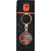 Jijaka Aboriginal Art Boxed Metal Keyring - Kangaroo (Round)