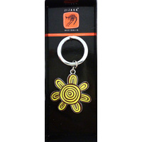 Jijaka Aboriginal Art Boxed metal Keyring - Navigator Star