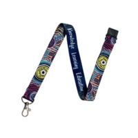 Dezigna Aboriginal Art Lanyard  [DOUBLE CLIP] - Knowledge Learning Education