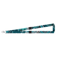 NAIDOC 2026 (Teal) - Dezigna Aboriginal Art Lanyard [DOUBLE CLIP] - 50 Years of Deadly