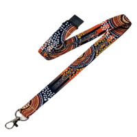 Dezigna Aboriginal Art Lanyard [SINGLE CLIP] - Which Way Our Way