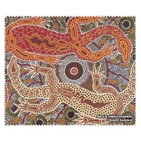 Tobwabba Aboriginal Art Microfibre Lens Cloth - Male &amp; Female Goannas
