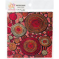Warlukurlangu Aboriginal Art Microfibre Lens Cloth - Emu Dreaming