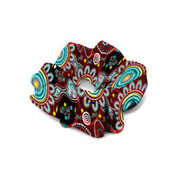 Dezigna Aboriginal design Hair Scrunchie [NAIDOC 2024] - Keep the Fire Burning! Blak, Loud &amp; Proud