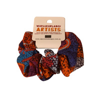 Warlukurlangu Aboriginal design Hair Scrunchy - Water Dreaming (Medium)
