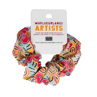 Warlukurlangu Aboriginal design Hair Scrunchy - Mina Mina Dreaming (Medium)