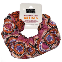 Warlukurlangu Aboriginal Design Hair Scrunchie (Large) - Two Dogs Dreaming