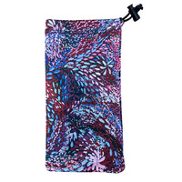 Utopia Aboriginal Art Microfibre Sunglasses Pouch - Firesparks (Purple)