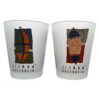 Jijaka Aboriginal Art Shot Glass Set (2) - Ceremonial Shields