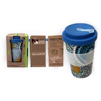 Bunabiri Bamboo Fibre Enviro Travel Coffee Mug (400ml) - Colours of the Reef