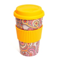 Aboriginal All Natural Bamboo Eco Travel/Coffee Mug (480ml) - Celebration of Life