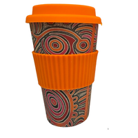 Celebration of Life - Aboriginal All Natural Bamboo Eco Travel/Coffee Mug (480ml) 