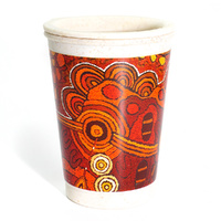 Hailstorm Dreaming Bamboo Lidded Travel Mug (227ml - 8oz) - Better World Art