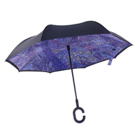 Warlukurlangu Aboriginal Art Inverted Umbrella - Seven Sisters Dreaming