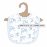 Muralappi Dreamytime Aboriginal design Cotton Baby Bib - Coolah the Koala (Blue)