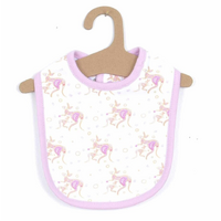 Muralappi Dreamytime Aboriginal design Cotton Baby Bib - Gangu the Kangaroo Pink