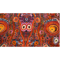 Utopia Aboriginal Art Bamboo Fabric Baby Swaddle/Blanket (120cm x 120cm) - Awelye (Women&#39;s Ceremony)