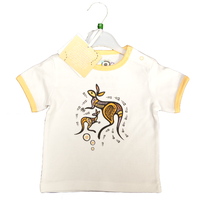 Muralappi Dreamytime Aboriginal design Soft Cotton TShirt (4 Year) - Gangu the Kangaroo