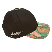 Bunabiri Aboriginal Art Cap - Wamin in the Wet (My Country)