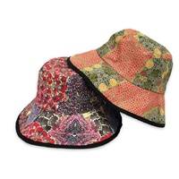 Warrina Aboriginal Art Reversible Bucket Hat - Bush Banana/Fire Dreaming
