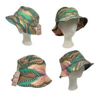 Bunabiri Aboriginal Art Cotton Bucket Hat - Wamin in the Wet (My Country)