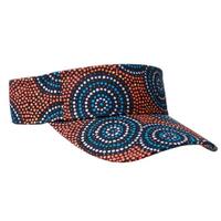 Warlukurlangu Aboriginal Art Sun Visor - Flying Ant Dreaming