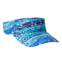 Warlukurlangu Aboriginal Art Sun Visor - Two Dogs Dreaming