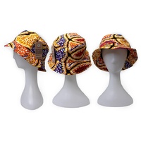 Bunabiri Aboriginal Art Cotton Bucket Hat - Snake Dreaming