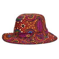 Warrina Aboriginal Art Giftboxed Men&#39;s Traveller Hat - Spirit Place [L/XL: 59 cm]