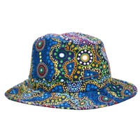 Warrina Aboriginal Art Giftboxed Men's Traveller Hat - Yalke