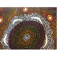 Tobwabba Aboriginal Art Cotton Voile Sarong (Brown) - 1.8m