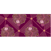 By Meeka Aboriginal Art Modal Scarf (170 x 70) - Banksia Maroon