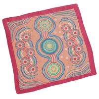 Muralappi Journey Aboriginal Art PURE SILK  Scarf (50 x 50) - Stronger Together