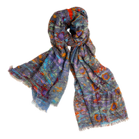 Koh Living Aboriginal Art Modal Scarf (172cm x 102cm) - Morning Mist