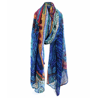 Better World Aboriginal Art Organic Cotton Summer Scarf (200cm x 70cm) - Two Sisters