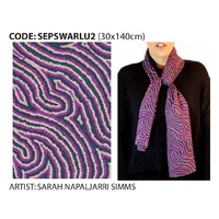 Scorched Earth Aboriginal Art Polyester Chiffon Scarf - Pikilyi Jukurrpa