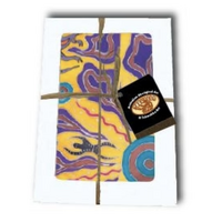 Tobwabba Aboriginal Art 100% Polyester Giftboxed Scarf (53cm x 170cm) - Spiritual Lands