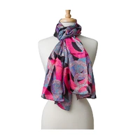 Warlukurlangu Aboriginal Art 100% Silk Scarf [170cm x 53cm] - Fire Country Dreaming