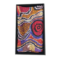 Warlukurlangu Aboriginal Art Giftboxed 100% Silk Scarf - Fire Dreaming