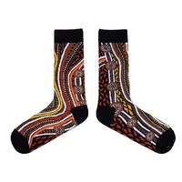 Spencer Flynn MEN&#39;S Aboriginal Art Socks - Bush Tracks