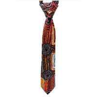 Better World Aboriginal Art Digital Print Boxed Polyester Tie - Body Paint Design